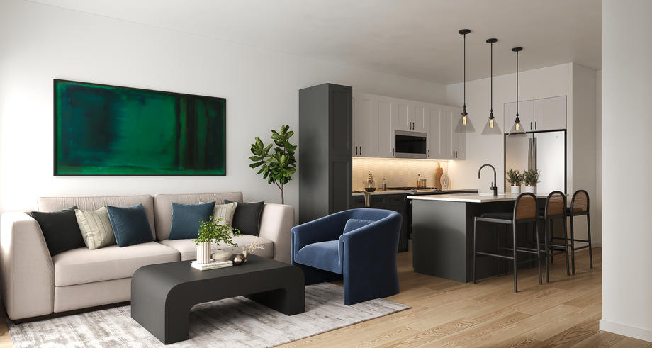 The Ansel livingroom Rendering